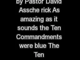 Page  The Blue Stone Discovery Prophecy Series  by Pastor David Assche rick As amazing