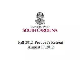 Fall 2012 Provost’s Retreat