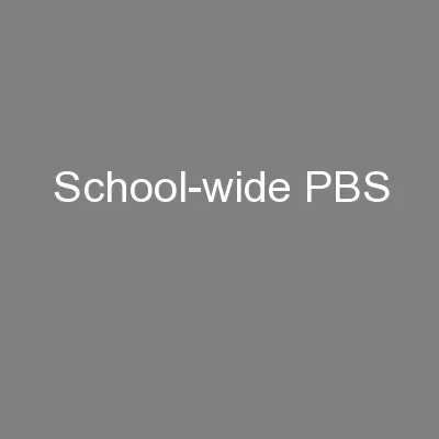 School-wide PBS