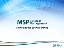 Selling Cloud to Business Owners