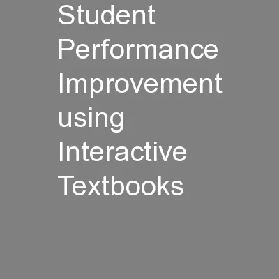 Student Performance Improvement using Interactive Textbooks