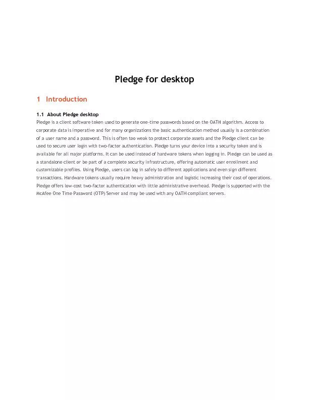 Pledge for desktop
