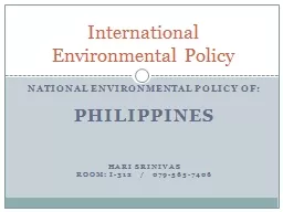 National Environmental Policy of: