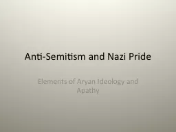 Anti-Semitism and Nazi Pride