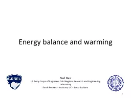 Energy balance and warming