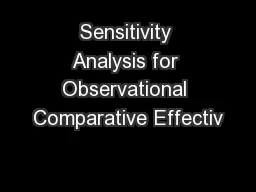 Sensitivity Analysis for Observational Comparative Effectiv