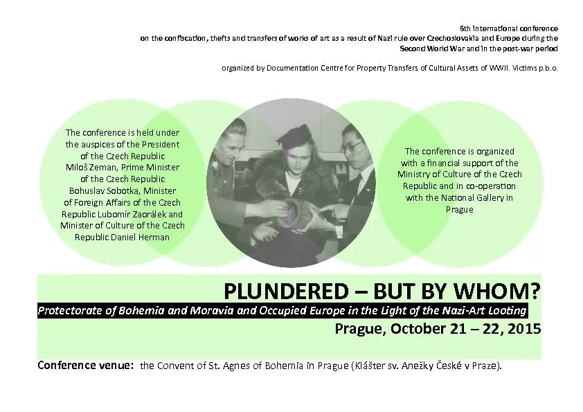PLUNDERED – BUT BY WHOM?