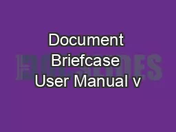 Document Briefcase User Manual v