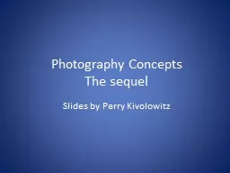 Photography Concepts