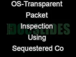 Ally: OS-Transparent Packet Inspection Using Sequestered Co