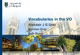 Vocabularies in the VO
