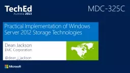 Practical Implementation of Windows Server 2012 Storage Tec