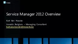 Service Manager 2012 Overview