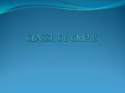 CLASSE DE CM2 B