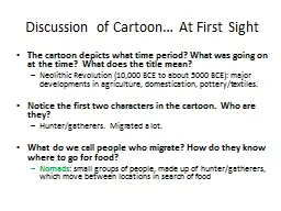 Discussion of Cartoon… At First Sight