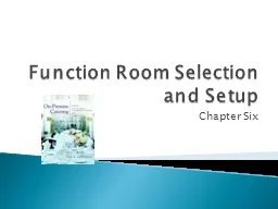 Function Room Selection and Setup