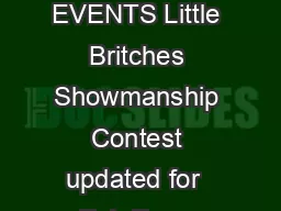 JUNIOR DAIRY YOUTH EVENTS Little Britches Showmanship Contest updated for  Fair Farm Progress
