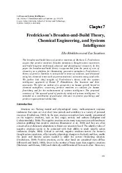 Fredricksons BroadenandBuild Theory Chemical Engineering and Systems Intelligence Ella