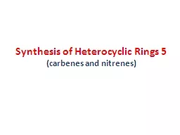 Synthesis of Heterocyclic Rings