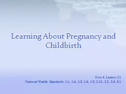 Learning About Pregnancy and Childbirth