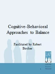 Cognitive-Behavioral Approaches to Balance