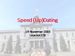 Speed (Up)Dating