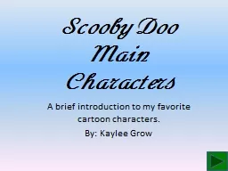 Scooby Doo  Main Characters