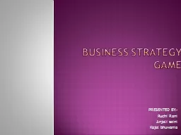 business STRATEGY GAME