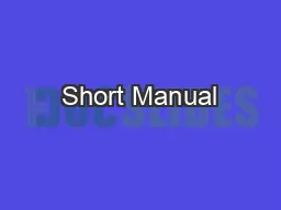 Short Manual