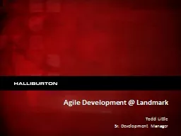 Agile Development @ Landmark
