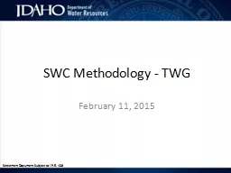 SWC Methodology - TWG