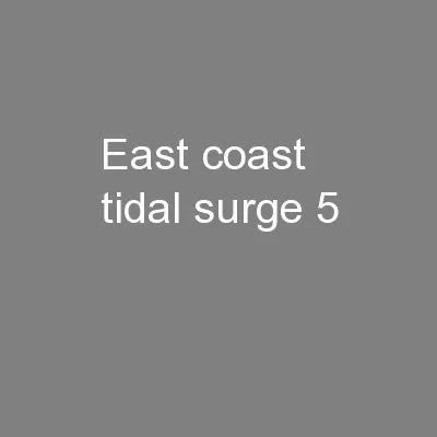 East coast tidal surge 5