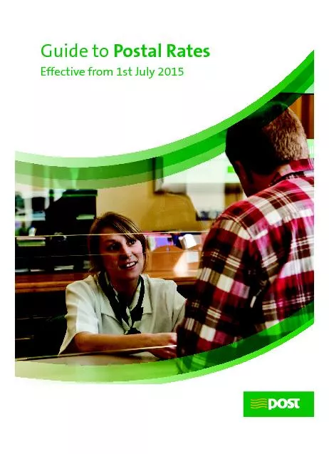 Guide to ostal Rates Effective from 1st July 2015