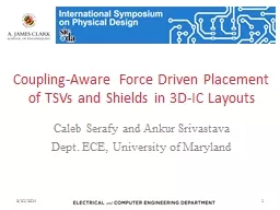 Coupling-Aware Force Driven Placement of TSVs and Shields i