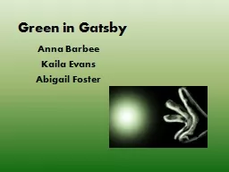 Green in Gatsby