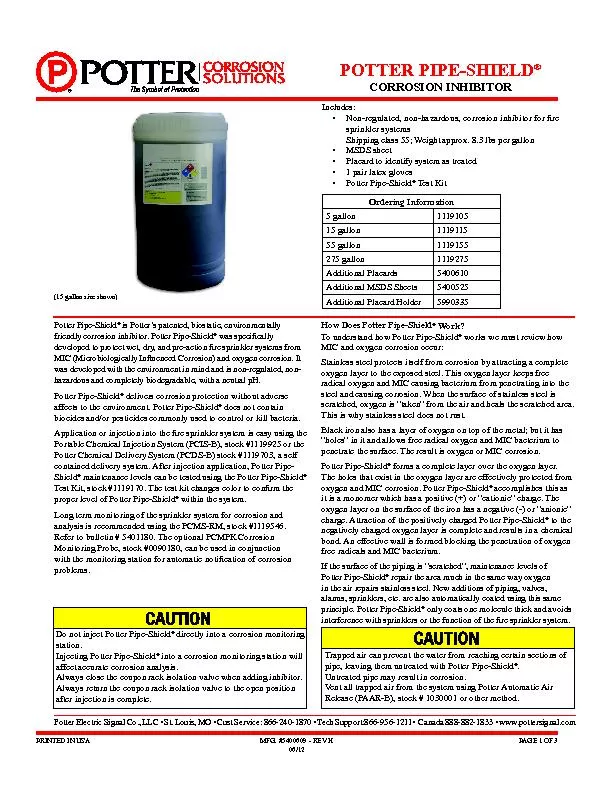 CORROSION INHIBITORPAGE 1 OF 3
