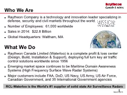 Raytheon Company is a technology and innovation leader spec