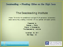 Seasteading – Floating Cities on the High Seas