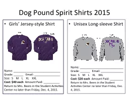 Dog Pound Spirit Shirts 2015