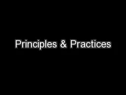 Principles & Practices