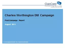 Charles Worthington DM Campaign