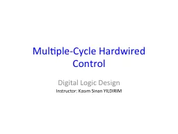 Multiple-Cycle Hardwired Control