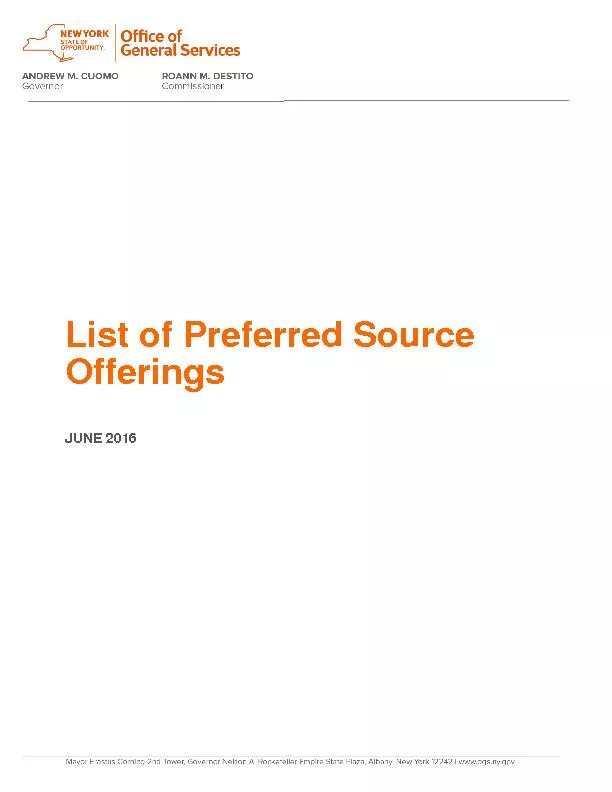 List of Preferred Source