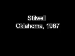 Stilwell Oklahoma, 1967