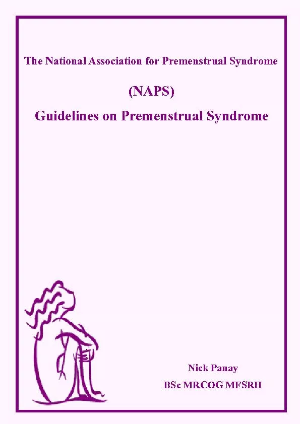 Guidelines on Premenstrual Syndrome