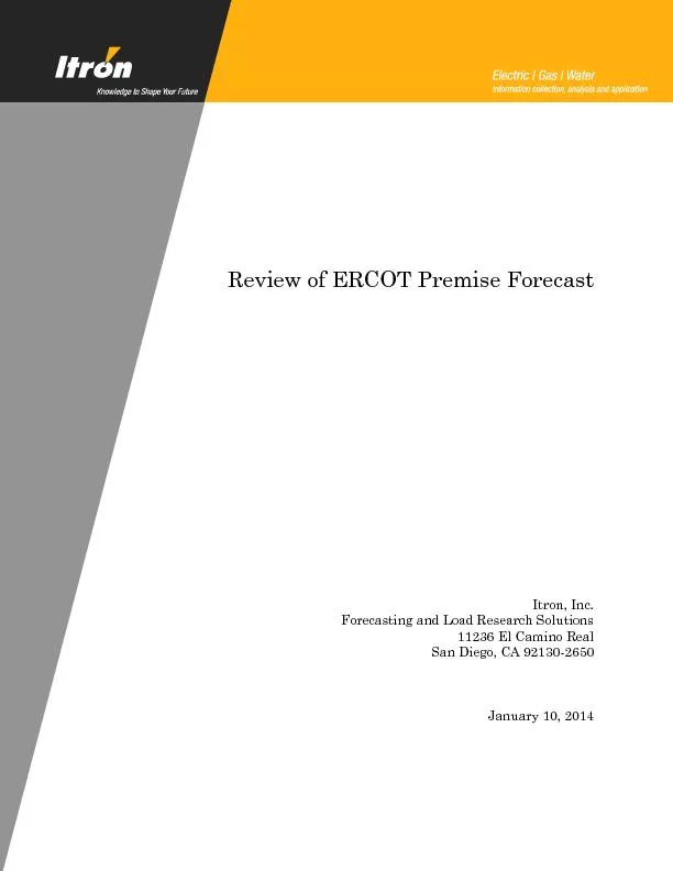 ERCOT Premise Forecast