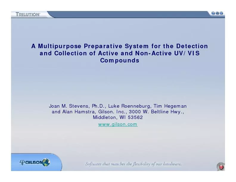 A Multipurpose Preparative System for the Detection and Collection of