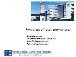 Physiology of respiratory failure: