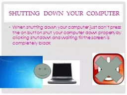 Shutting Down your Computer