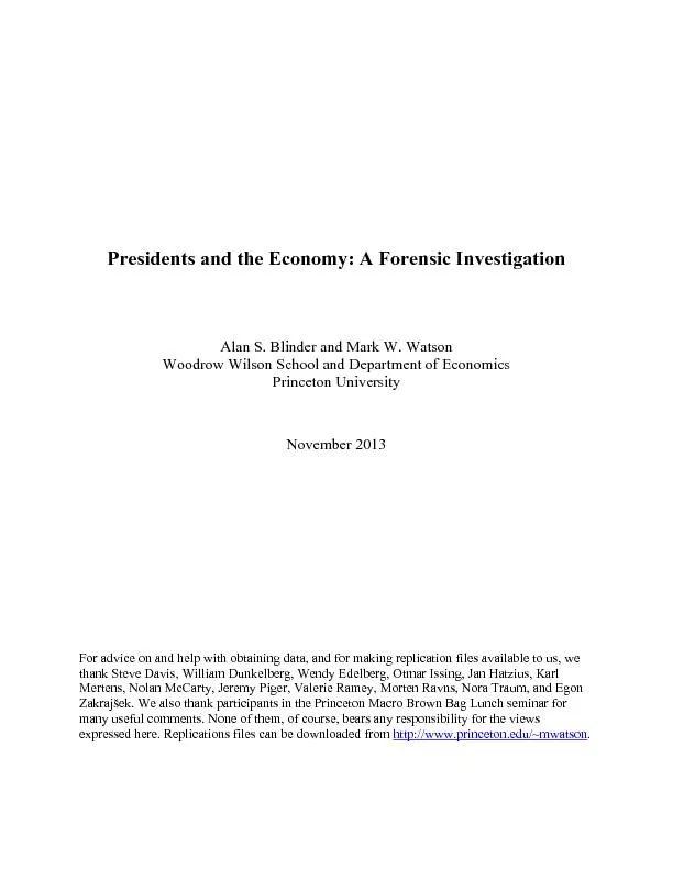 Woodrow Wilson School and Department of Economics November 2013 ning d